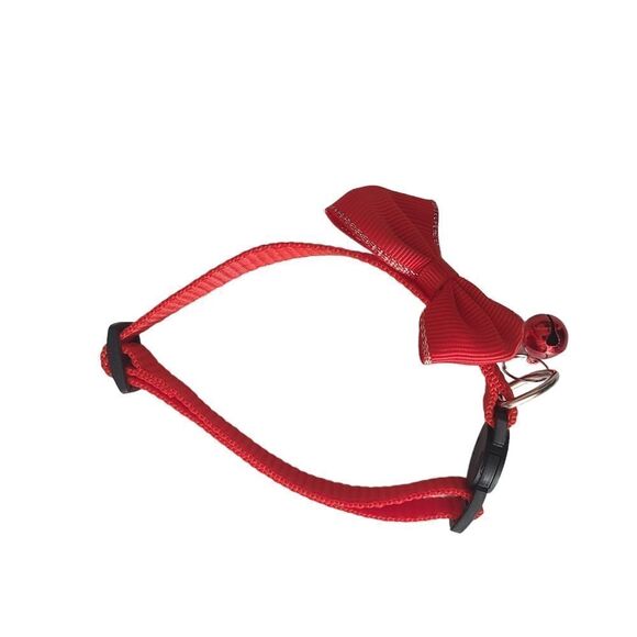 Breakaway Red Collar with‎ Bow And Bell NEW - Picture 4 of 6